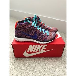 Nike Free Flyknit Chukka Running Shoes 639699-801